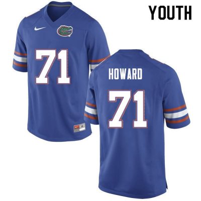 Youth Florida Gators #71 Chris Howard NCAA Nike Blue Authentic Stitched College Football Jersey YLO3462TI